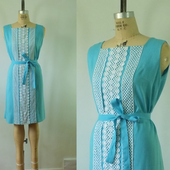light blue vintage dress